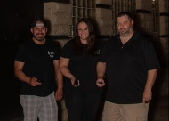 The T.O.P.S. Team, co-founders and lead investigators:  (L to R) Rolando and Amanda Bustos, and Jeff Johns.  The team came together in 2004, and have since completed nearly 100 investigations together, both residential and commercial.