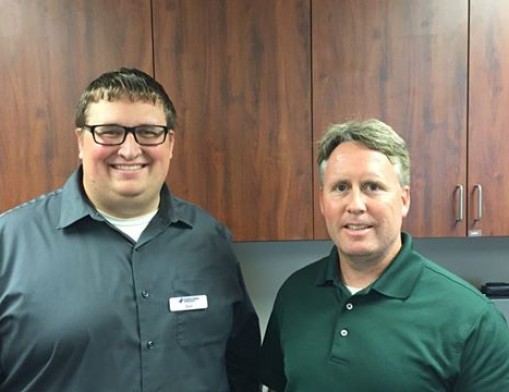 Dr. Brad Lawson and his assistant, Matt. Dr. Lawson is a general orthopedic surgeon who sees surgical and nonsurgical injuries of the elbow, hip, knee, foot, shoulder, ankle, wrist and sports medicine.