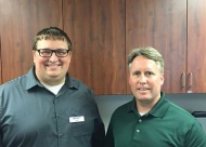 Dr. Brad Lawson and his assistant, Matt. Dr. Lawson is a general orthopedic surgeon who sees surgical and nonsurgical injuries of the elbow, hip, knee, foot, shoulder, ankle, wrist and sports medicine.