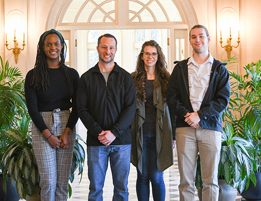 SpringFest Steering Committee, left to right- Sarah Hicks, Event Chair; Andy Zanovich, Board President; Caty Coffee, Operations Manager and Logistics Coordinator; Dylan Axsom, Communications Manager, (Not Pictured, Laura Chalus, CEO Tulsa Garden Center)