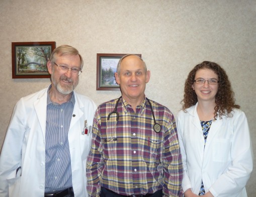 Gary D. Fortner, MD, Dwight Korgan, MD, and Family Nurse Practitioner Kathilee Matamoros of Claremore Health Associates.