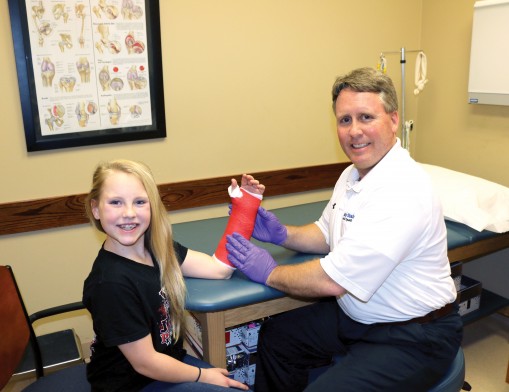 Spring and summer are prime seasons for increase of injuries from outdoor activity. Dr. Brad Lawson is on call to provide treatment for fractures and breaks.