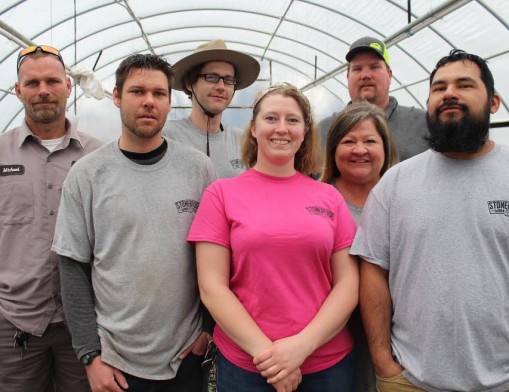Stonebridge Garden Center’s courteous and experienced staff include Michael Owen, landscape and nursery, David Johnson, landscape and nursery, Brad Sartin, nursery, Laramie Stone, nursery, Michelle and Matt Jones, owners and Alex Aguirre, landscaping and lawn maintenance.