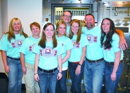 The 4th of July committee members (L to R): Kristina Hillhouse, Betty Calley, Amanda Munson, Stephanie Walters, Mark Lawson, Gina Belk, Tyler Roth and Sarah McCormick.