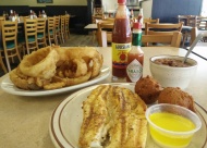 Maintaining the ambience of the store, the food is served in the same no-nonsense fashion on plates reminiscent of a cafeteria lunchroom.