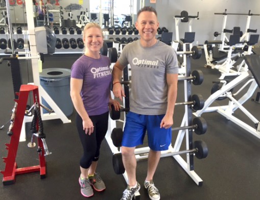 Tara and Chad Gerstmeyer, co-owners of Optimal Fitness.