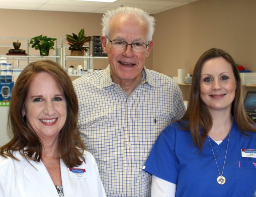 GenScripts Pharmacy owner Mark Wright with Owasso Pharmacist/Store Manager Julie Heath and Lead Technician Beth Bozarth. GenScripts Owasso opened in early January, and Mark, Julie and Beth look forward to helping you save money with your prescription needs.