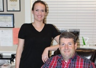 Office Manager Sophie Woodson (left) and Owner & Operator Kevin Dyson (right).
