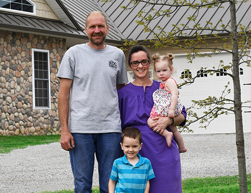 The Yoder family, Ed and Leanna and kids.