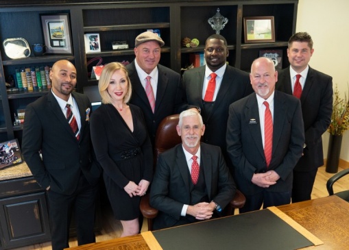 Executive team (left to right): Tre Fuselier, Trena McGill, Vincent Marcheselli, executive manager Charles Mulkey (center), Will Turner, Eddie Saxon and Dustin Hightower.