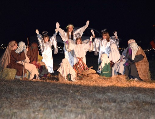 Cast members of King of Kings Lutheran Church’s Live Nativity.
