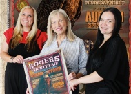 Rogers County Fair Co-Managers Wendy Woody and Margaret DeBoer with 
Susan Gebhart, Rogers County Fair Board member. 
Value News VN Magazine and Values, Inc. photo, July 2026.