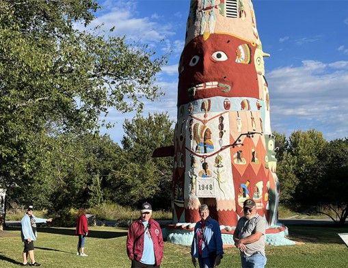 The Foyil Totem Pole Park, created by Ed Galloway. Photo courtesy Keith Austin, May 2026.