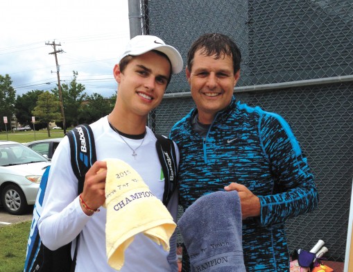 Jake and Bret McGuire won their division at last year’s Serve for Youth tournament.