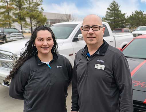 Service Manager Cliff Koger and Night Service Manager Mackenzie Rice.