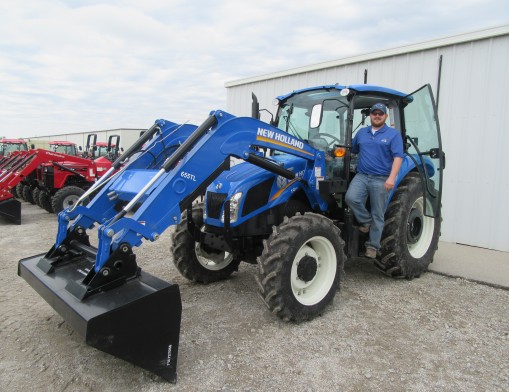 Tosh on a tractor