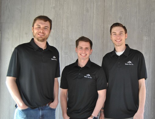 Stone Ice Co. Co-Owners (L to R) Trey Lambert, Levi Green and Cole Lambert