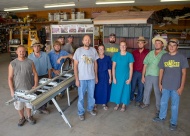 Back left to right: David Yoder, Christopher Bontrager, Lavern Ropp, Ethan Meisenheimer, Perry Miller, David Knepp, Carl Ropp, Willy Detweiler, Chase Byrum
Front left to right: Ed & Leanna Yoder, Nicky Miller