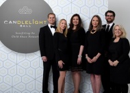 (L to R) Chris Hartshorn, patron co-chair, Lane Hartshorn, patron co-chair, Adrienne Barnett, sponsor, Billie Barnett, sponsor, Dan Eslicker, CANdlelight Ball co-chair and Anna America, CAN’s CEO. Not Pictured: Whitney Eslicker, CANdlelight Ball co-chair.
Photo By TPC Studios