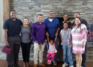 The Watts family: Son DeAndre, daughter-in-law Ahleah, son Adrian, son-in-law Quantez, daughter Shamiah, son Jeremiah Jr., Jeremiah and Velvet Watts, and granddaughter Addison.