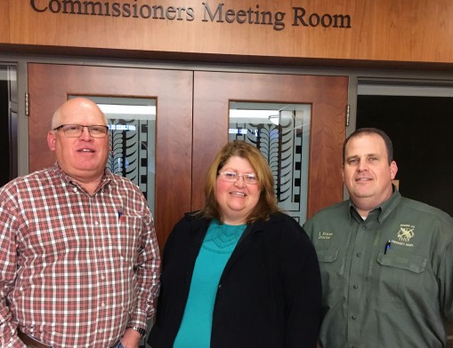 Danny Delozier, Chairman, Rogers County Commissioners; 
Julie Dermody, Secretary, Rogers County Election Board; and Scotty Stokes, Rogers County Emergency Management Director.