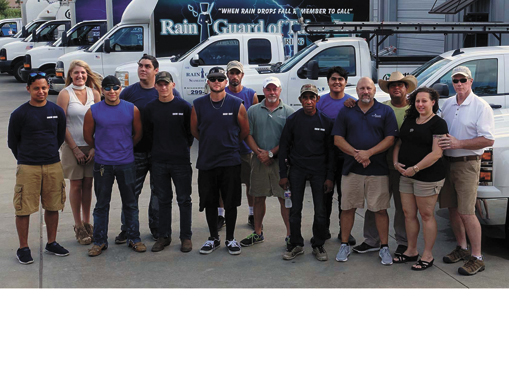 Rain Guard Owner David Buttenhoff (far right) with his Team of highly skilled and trained Crew Chiefs. Photo by Duane Blankenship.