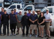 Rain Guard Owner David Buttenhoff (far right) with his Team of highly skilled and trained Crew Chiefs. Photo by Duane Blankenship.