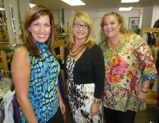 (L to R): Program Coordinator Datha Langley, Executive Director Ronda Adkisson, and Board President Katherine Skorvaga of Dress for Success Tulsa help disadvantaged women through career development and employment retention.