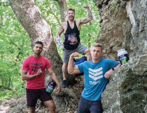 Fueled Supplements vice president Josh Morin IG:@mogul_morin (top), personal trainer and Fueled Supplements ambassador Jonathan Banegas IG:@jonathanbanegas (left) and Tulsa Athletic soccer player and Fueled Supplements ambassador Alex Harris IG:@alexzwahlen (right).
Photos by Chandler Branzell