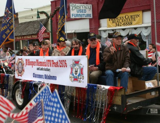 The JR Hooper Memorial VFW Post #2976 assists MMS-Payne Funeral Home each year in hosting the Claremore Veterans Day Parade.