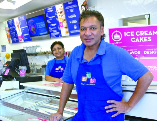 Phil and Betty Narotam, owners of Baskin Robbins in Owasso, celebrated the first anniversary of their store in December.