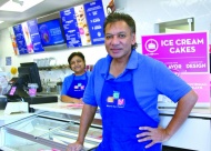 Phil and Betty Narotam, owners of Baskin Robbins in Owasso, celebrated the first anniversary of their store in December.