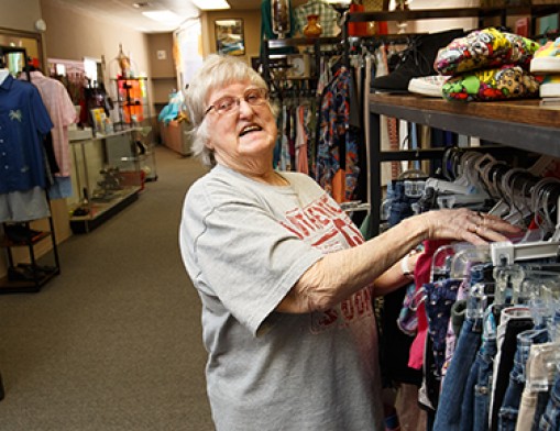 RCTC clients hard at work at Claremore’s Centsible Spending location. Value News Magazine & Values, Inc. photo, 2024.