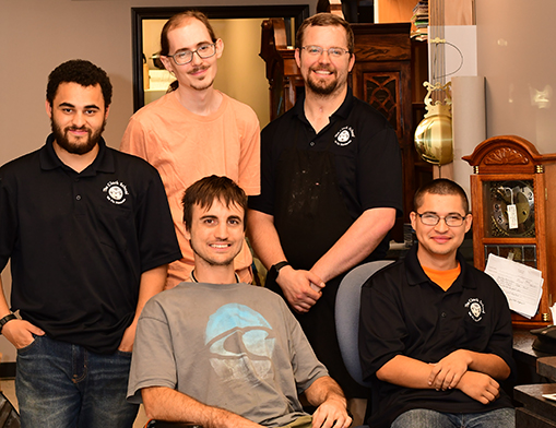 Students and Staff (From top left, clockwise:  Brandon, Sterling, Keith, Marcus and Kyle)