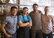 Chimera Café is one of the new restaurants featured in this year’s Tulsa Restaurant Week. A few members of the Chimera staff are (L to R):  Deon Griggs, Julian Dalesdernier, Jack Wood and Brad Linhart.