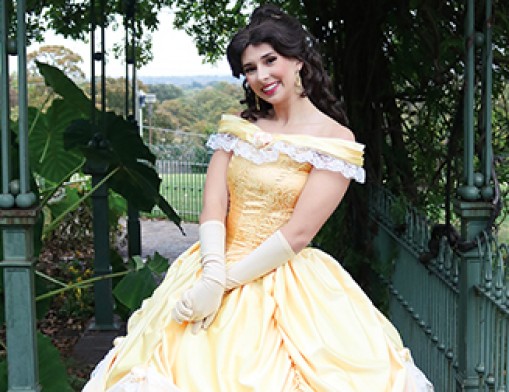 Free photo with BELLE (Beauty and the Beast), Friday, Mar 27, 2 to 5 pm. Photo courtesy of G & T International, March 2026.