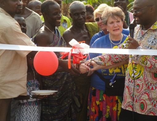 It was an emotional experience for Leah Horner to see a well in Ghana, West Africa dedicated in memory of her sister.