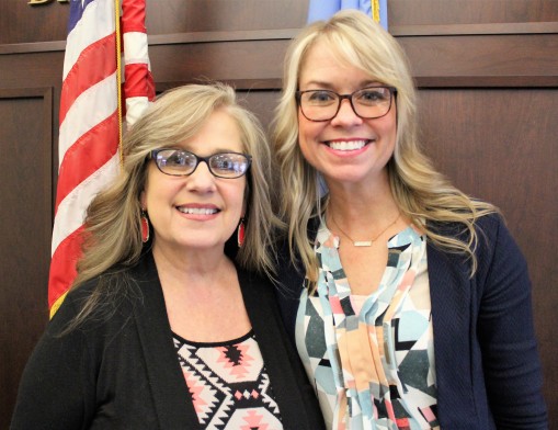 Chair-ity Auction co-chairpersons Shirley Anne Gilliam and Kassie McCoy.