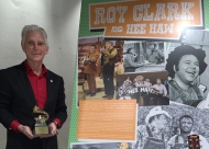 Wagoner Mayor AJ Jones, Stage Costume worn by Glen Campbell, Acoustic Guitar signed by Glen Campbell, Electric Guitar signed by Roy Clark, Hee Haw Collage.