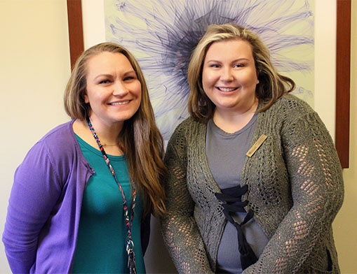 Safenet Services Executive Director Jody Reiss (left) and Development Specialist Allison LaFever (right)