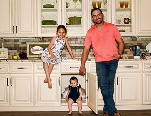 Owner, Austin Gullic, with daughters, Asha and Emery.