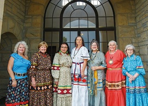 Left to right:  Vicki Baker, Monta Ewing, Debra West, Stephanie Gilbert, Lynette Trotter-Medders, Ollie Starr and Deborah McDaniel.  
Value News Magazine & Values Inc. photo, September 2024.