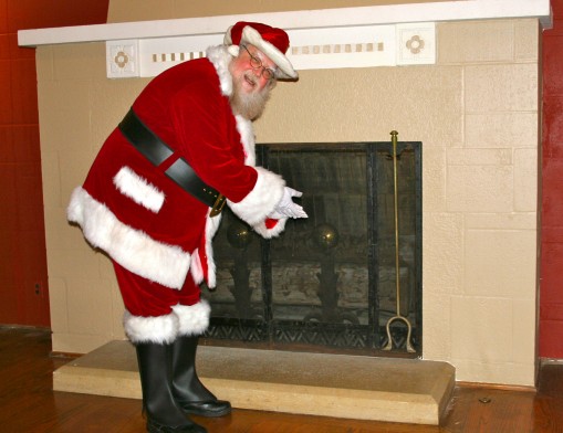 Father Christmas visits the Will Rogers Birthplace Ranch December 11 and 12.