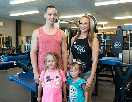 Endless Fitness owners Logan and Paige Riley teach classes and do personal training with gym members.