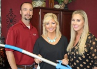 Mother Nature’s team of bedbug experts, Justin Buckmaster, Shelia Disler and Andrea Monks, with the new Frostbite application wand for killing bedbugs and other pests dead on contact.