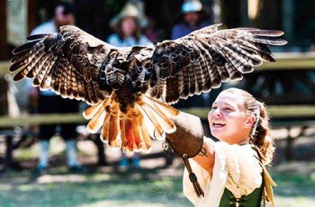 Experience jousting knights, the Edged Feather Experience, and the Queen’s Tea during the Oklahoma Renaissance Festival. Photo courtesy of The Castle of Muskogee.