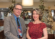 In-house Jeweler, Hank Matheny, and store owner Dayna Matheny Christ are the dad and daughter duo. She helps customers design their dream jewelry and he creates it. They stand at the showroom entrance with a smile, ready to greet new and old customers as they enter Star Jewelers this holiday season.