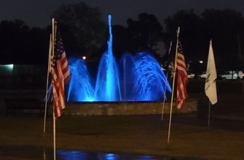 #TurnBrokenArrowBlue Parks and Recreation Department Director Matt Hendren was instrumental in turning Broken Arrow’s Veteran's Park Fountain BLUE