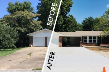 LCI Concrete can replace your old damaged driveway with a brand new one in only one day.