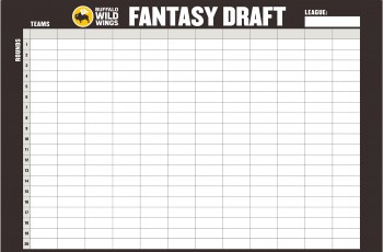 buffalo wild wings fantasy football draft
